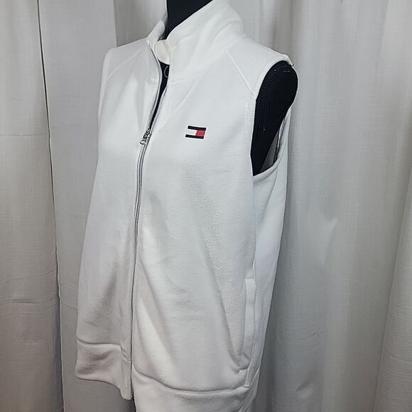 Tommy Hilfiger Sport White Fleece Vest - Picture 8 of 15